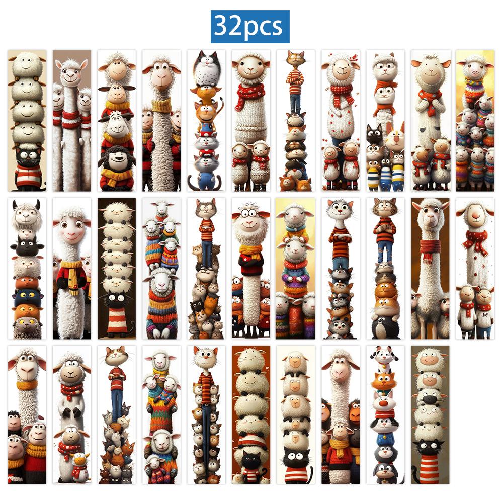 

32pcs, cute little sheep bookmark, back-to-school season, Christmas, Halloween, suitable for teachers, readers, and birthdays.
