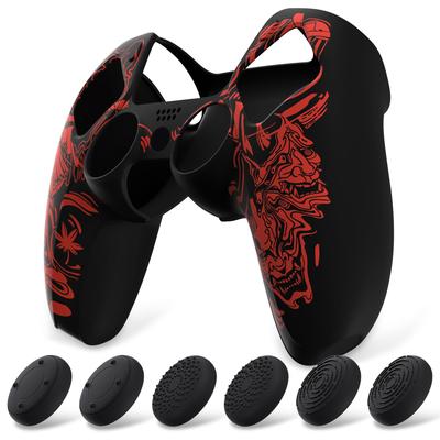 PlayVital Pure Series Pattern Design Housse de protection en silicone pour PS5 Étui en caoutchouc souple pour manette PS5 avec 6 joysticks Peut être utilisé sur
