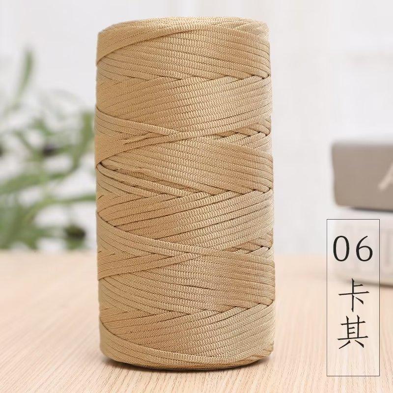 Mercerized Cotton And Linen Flat Belt Thread Light Body Ice Silk Crochet Hook Hat Wool Ball Handmade Diy Knitting Material Package