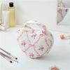 Large Capacity Waterproof Makeup Bag For Travel Cosmetic Organizers With Floral Heart Design Travel Toiletry Bag