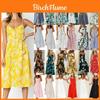 Elegante Abito Midi Estivo da Donna Boho con Spalline Sottili e Tasche a Bottone