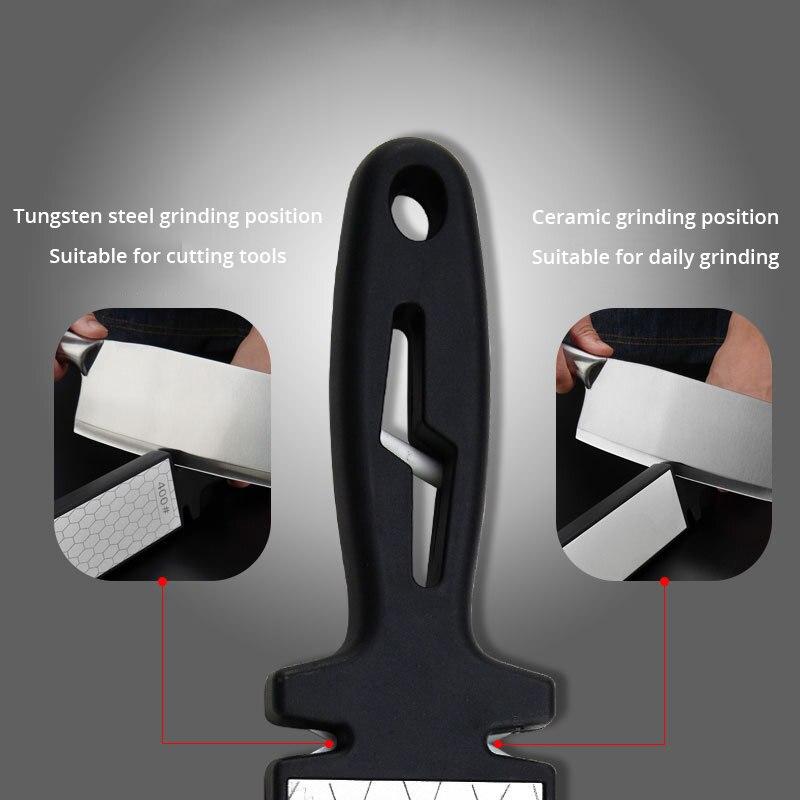 1 buc ascuțitoare de cuțite cu două fețe, ustensile de bucătărie, mâner antiderapant, cuțit diamantat, ascuțitor, accesorii gadget