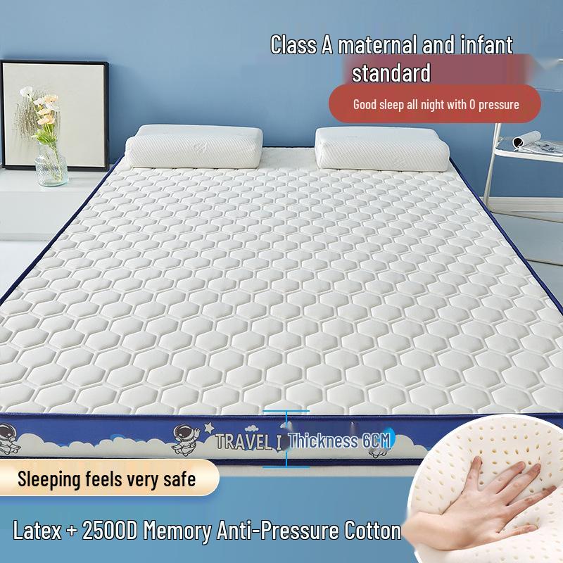 Comfort Latex & Sponge Mattress Pad for Home, Dorm, or Tatami