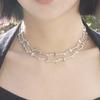 LAYOVV [Silver925] Flower chain choker necklace_Silver