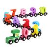 Wooden Magnetic Train With Number Blocks For Early Education Kids Development
