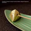 Boat Shape Zongzi Incense Holder Mini with Zongzi Leaf Base Incense Stick Burner Zen Style Traditional Aromatherapy Ornament