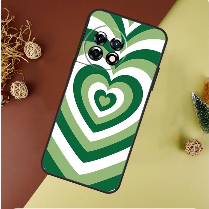 green aesthetic For OnePlus 13 13R 12 12R 11 9 10 Pro 8T 9RT 10T 10R Nord 4 CE 2 3 Lite N20 N30 Phone Case