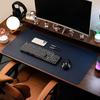 Extra Large Mouse Pad, Leather Waterproof Mouse Pad for Laptop And Office, Double-Sided Desk Mat, Wear-Resistant, 90*45cm Deep Blue