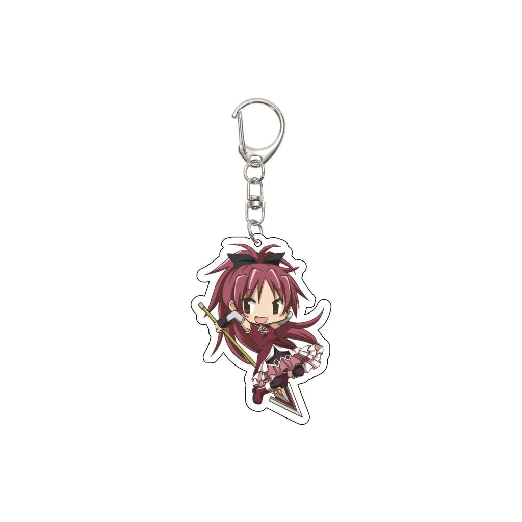 55MM Anime Puella Magi Madok Keychain Kaname Madoka/Akemi Homura/Miki Sayaka Key Chain Acrylic Model Plate Christmas Gifts