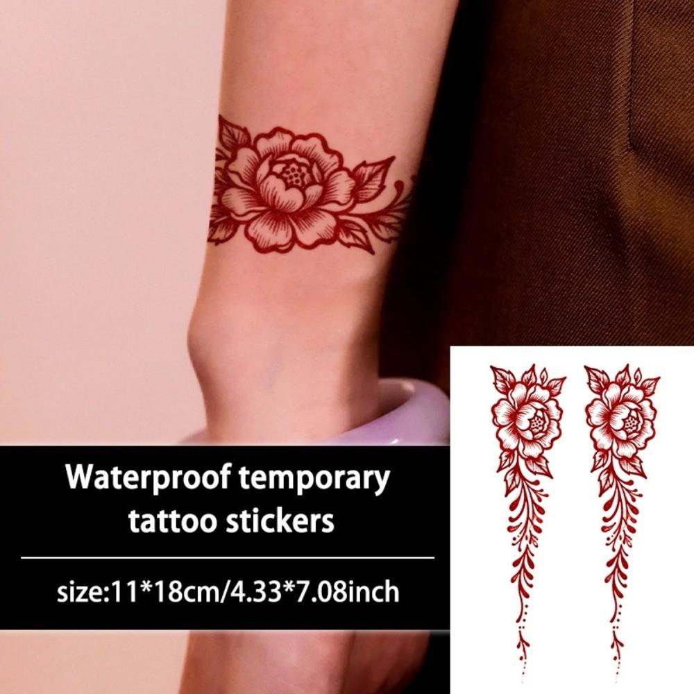 Indie Mehndi Květina Henna Dočasné Tetování Falešná Body Art Nálepka Ženy/Dáma/Dívka