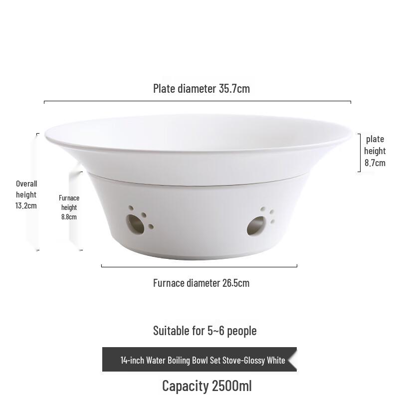 Nordic Ceramic Deep Serving Plate
