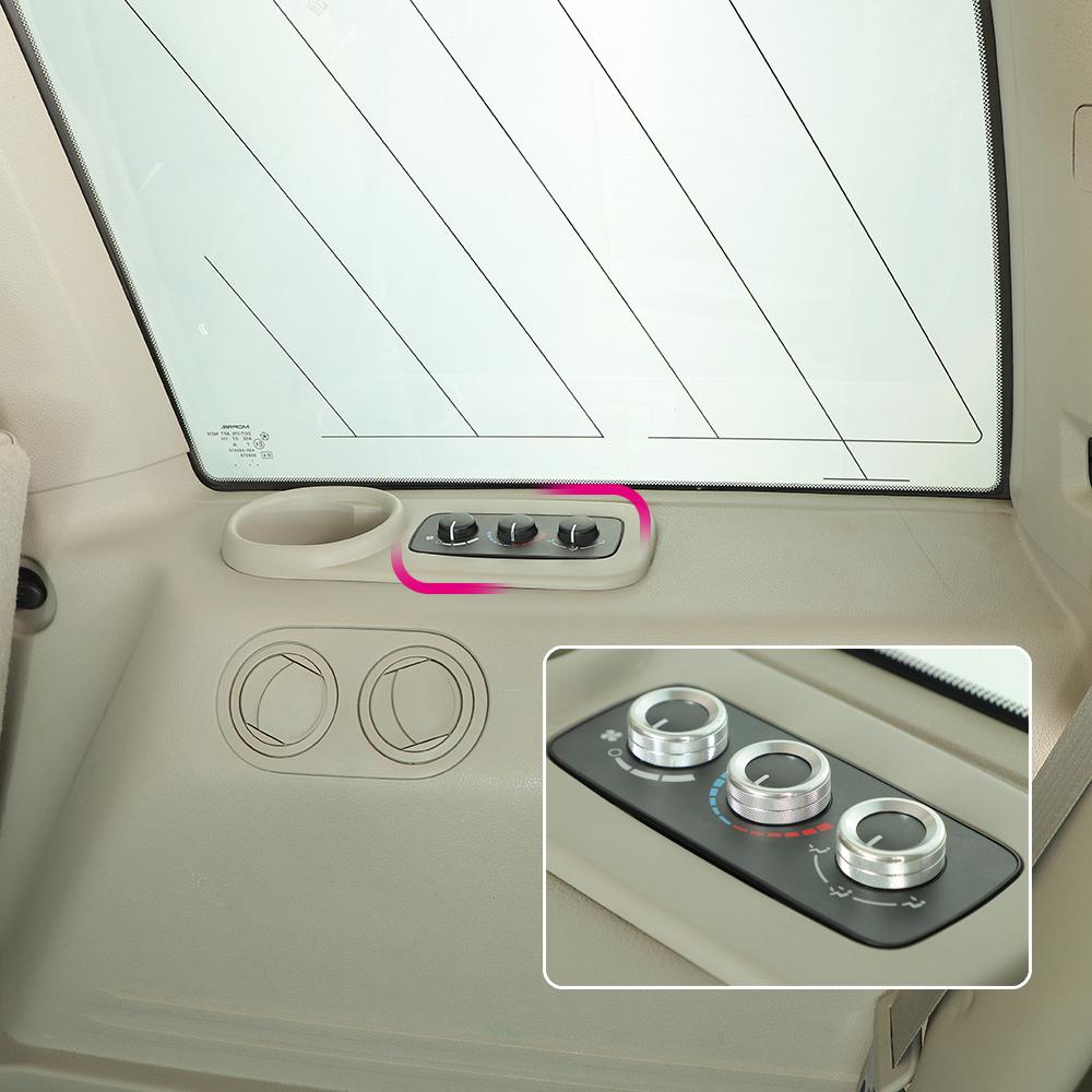 Aluminum Alloy Car Interior Trim For Jeep Grand Commander 2006- 2010 Air Conditioning Switch Knob Decoration Ring Cover