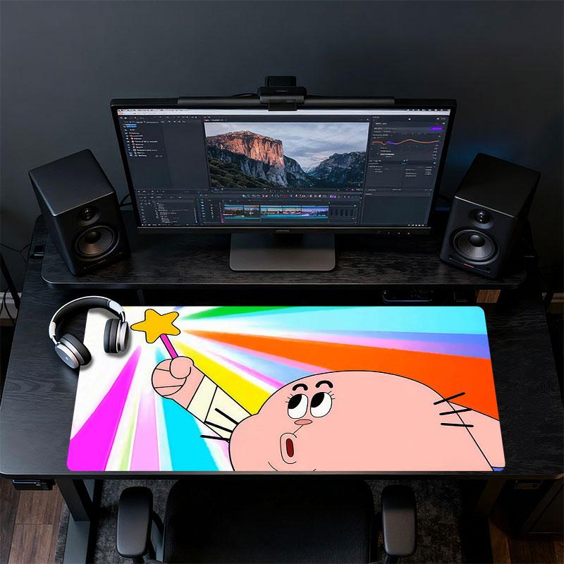 Richard Gumball Mouse Pad, Large Gaming Desk Mat, Non-slip XXL Mousepad for Laptop & Tablet, Mini PC Playmat with Stitched Edges