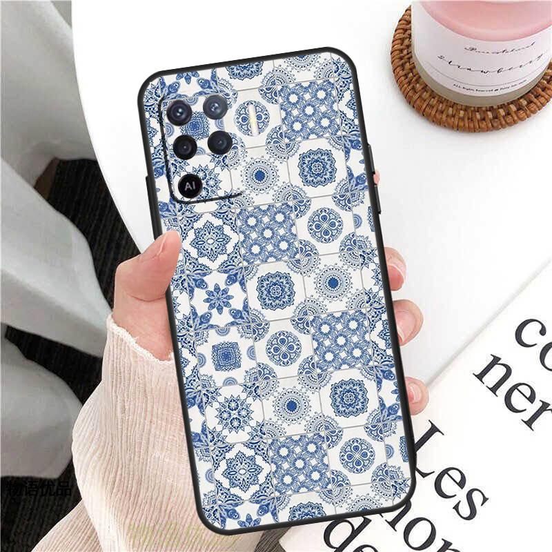 

Blue And White Porcelain Case For Oppo A98 A58 A78 A18 A38 A60 A80 A40 A77 A57 A17 A74 A54 A94 A96 A76 A16 A15 A5 Pro OPPO A57 5G