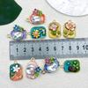 French Retro Enamel Flower Pendant: Light Luxury DIY Necklace & Hair Accessory