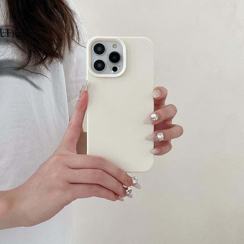 Koreanischer INS Schlichter Weicher Fall mit Kunstledertextur Kompatibel mit iPhone 16 Pro Max Handyhülle Apple 17 Neues Modell 14/15