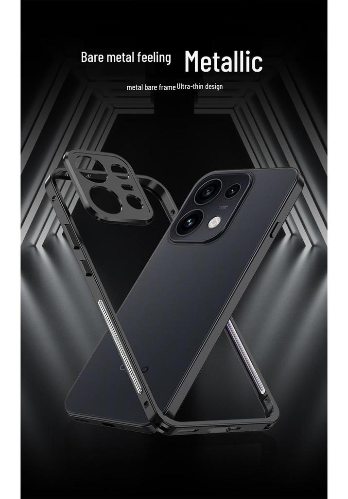 Oppo Reno16 Metal Hippo Buckle Heat Dissipation Case - Drop-Resistant Protective Cover