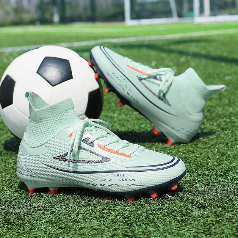 New Men'S Broken Nail Football Shoes Outdoor Training Game Sports Shoes Non-Slip And Wear-Resistant Professional High-Top Sneakers