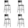 Day and Night - Day and Night Kitchen Stools 4 Pcs Plywood and Black Steel