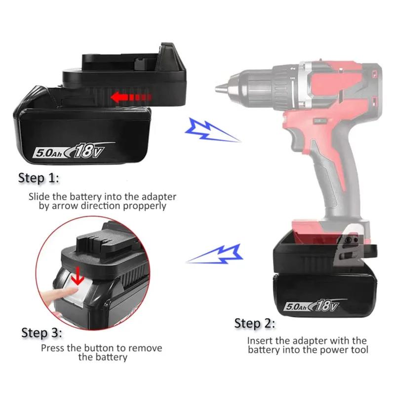MT11ML Battery Adapter for Makita 18V Battery Convert To Milwaukee M18 18V Tools, Battery Converter