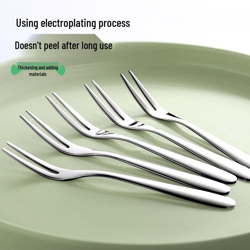 Minuoshi 304 Stainless Steel Fruit Fork Set with Swan Base