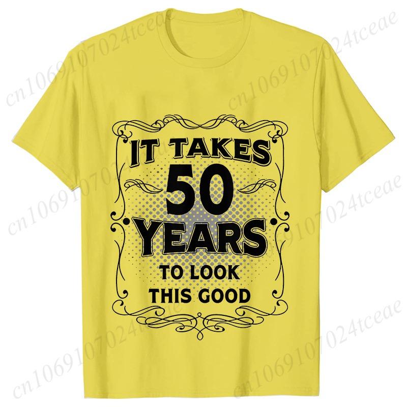 Summer Fashion Men's T-Shirt Funny 50th Birthday 3D Printed Short Sleeve Tops Unisex Casual Loose Oversize Outdoor Clothing