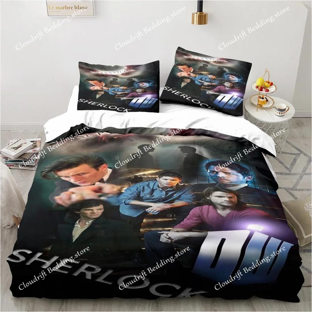 TV Series Supernatural Bedding Sets Single Twin Full Queen King Size Bed Linen Kids Girls Bedroom Decor Cartoon Duvet Cover Set