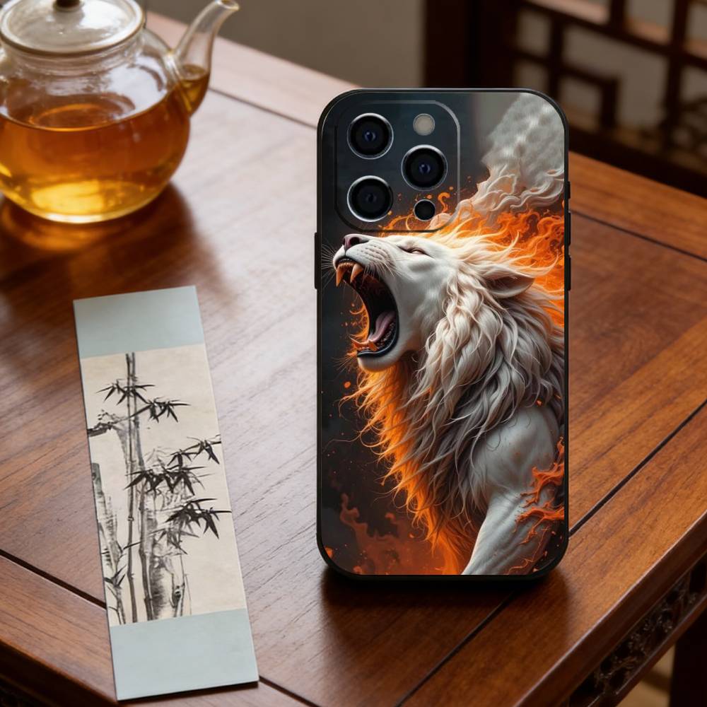 Majestätisches Löwen Handyhülle Silikon Weich Für IPhone 17 16 15 14 13 12 11 X XR Plus Pro Max Plus