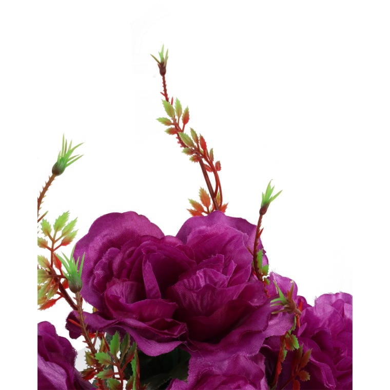 Bouquet of 7 ROSES Artificial Flower Purple 70 CM