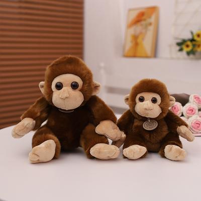 Simulated Monkey Plush Toy Zoo Cartoon Animal Crossing Little Monkey Doll Grip Doll