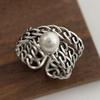 925 Sterling Silver Rings for Women Couple Minimalist Handmade Simple Black Stone Ring Fine Jewelry Gift Prevent Allergy