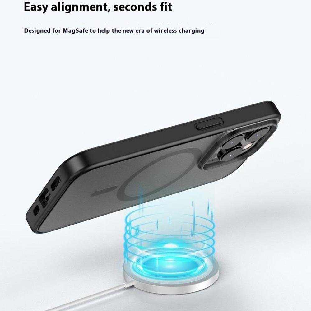 For iPhone 15 Pro Case Compatible with MagSafe Skin-Touch PC+TPU Rubberized Phone Cover
