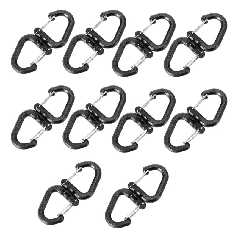 Outdoor 360 Rotating Hook Backpacks Carabiner Clip Portable S Chain Hooks Outdoor Swivels Clip Camping Double Hooks