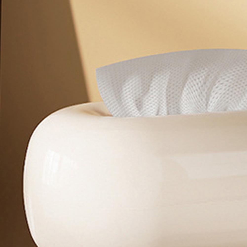 Magnetic Tissue Box Holder Tissue Dispenser Cover with Spring Support Magnetic Closure Tissue Box Cover for Home Office Table