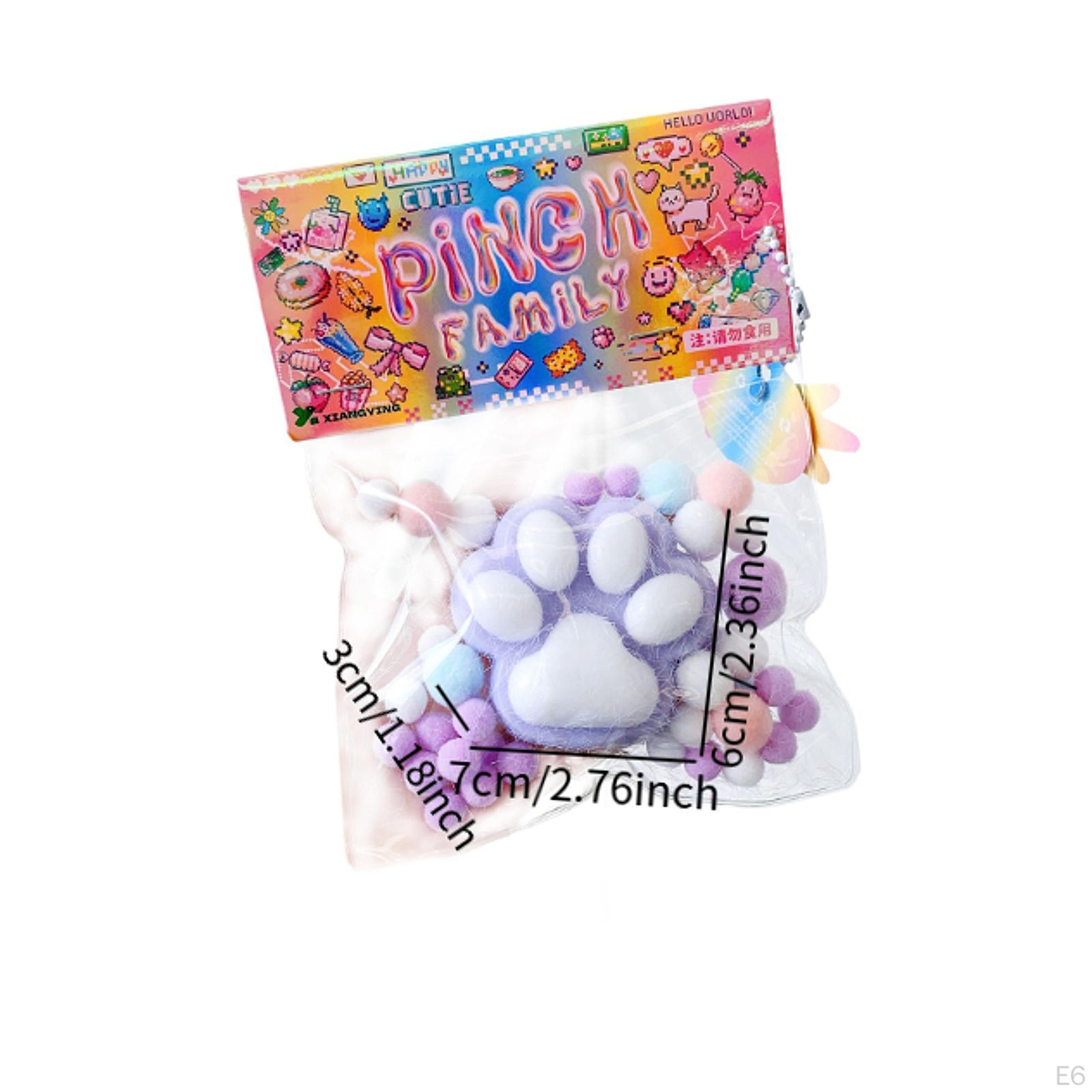 Мягкая игрушка «Кошачья лапка» Новинка для вечеринок Небьющаяся Милая Форма Фиджет синий — фото 7