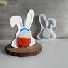 Hollow Out Rabbit Plaster Ornament Mold Cookie Egg Rabbit Easter Gift Decoration Plaster Drip Molds