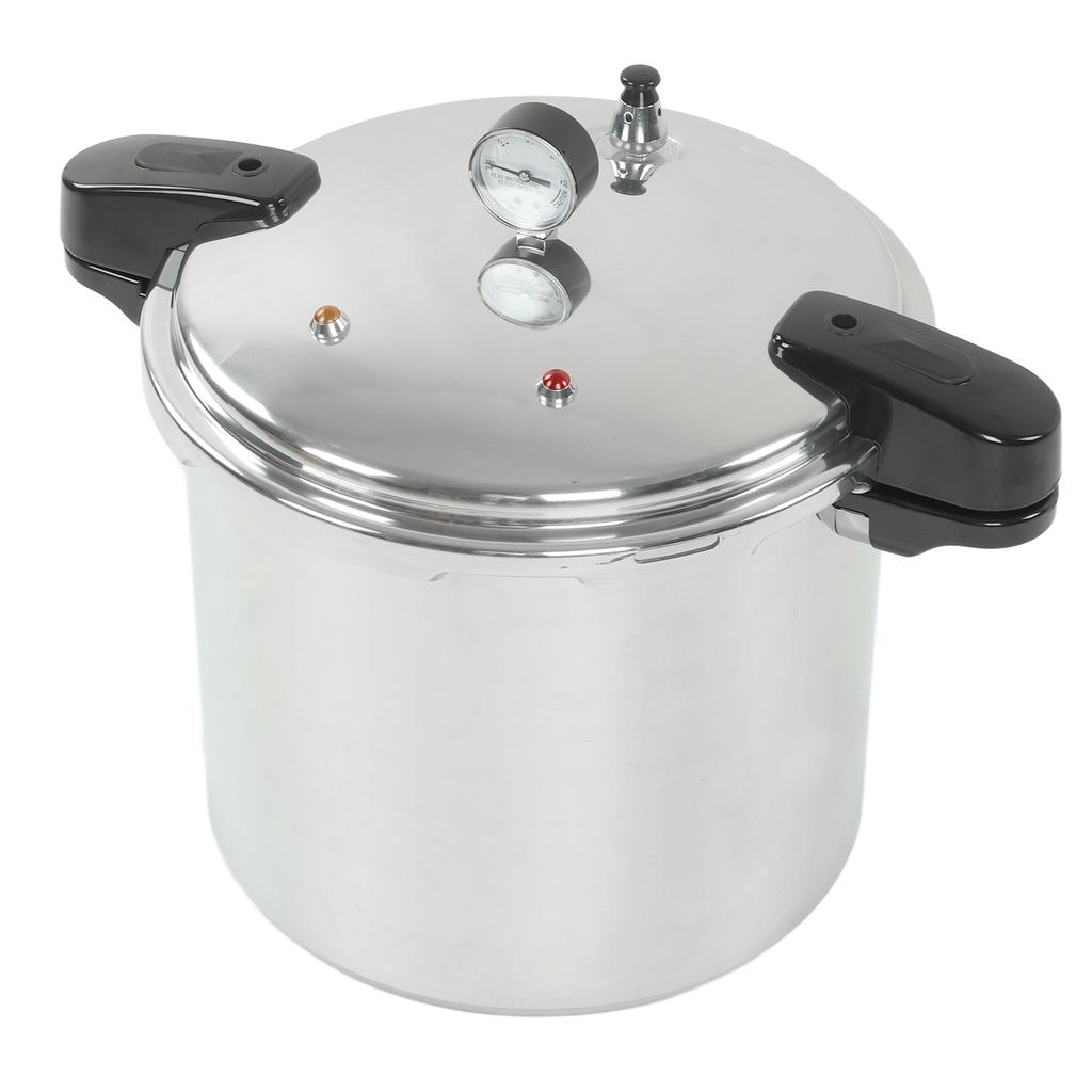 Pressure Cooker Aluminum Alloy 23L Pressure Cooker with Gauge Multifunctional Pressure Canner for Home Restaurant Hotel