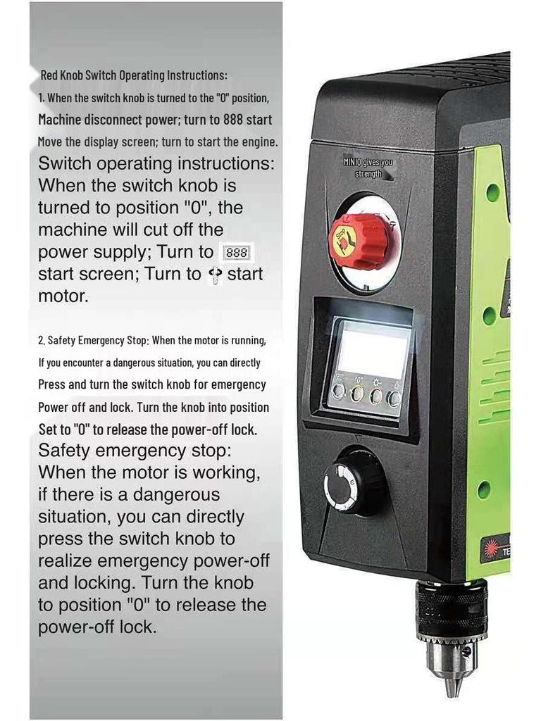220V Mini Bench Drill with Digital Display - Multipurpose High Precision Tabletop Lathe & Milling Machine for Household and Industrial Use