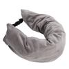 Travel Neck Pillow Stuffable with Adjustable Strap U Shape Soft Packable Fillable Travel Pillow Storage Bag Grey