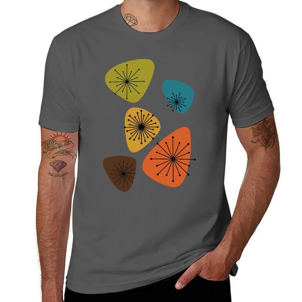 Mid Century Modern Print 1 T-Shirt Casual Breathable Short Sleeve Top