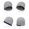 Winter Wool Hat Scarf Two-Piece Warm Wool Hat Men Women Cold-Proof Ear Protection Knitted Hat