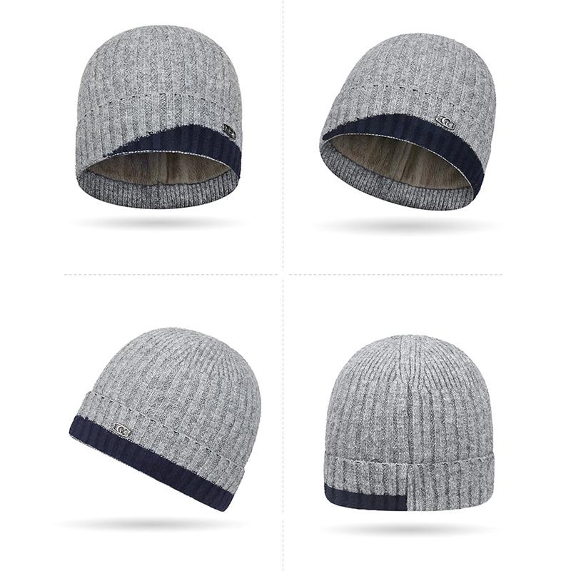 Winter Wool Hat Scarf Two-Piece Warm Wool Hat Men Women Cold-Proof Ear Protection Knitted Hat