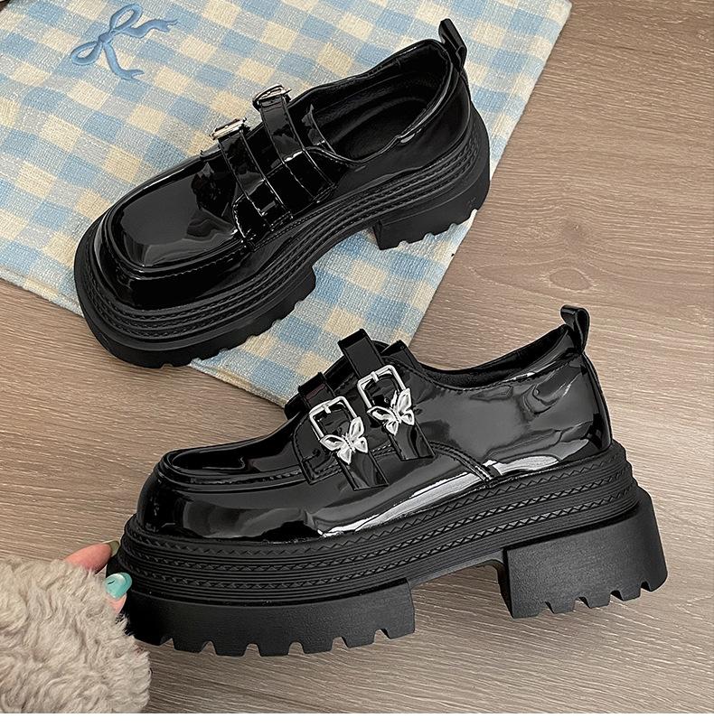 

Модные классические туфли на толстом каблуке и платформе в британском стиле, женские, новые весна-осень 2025, французские ретро туфли-лодочки Мэри Джейн 40