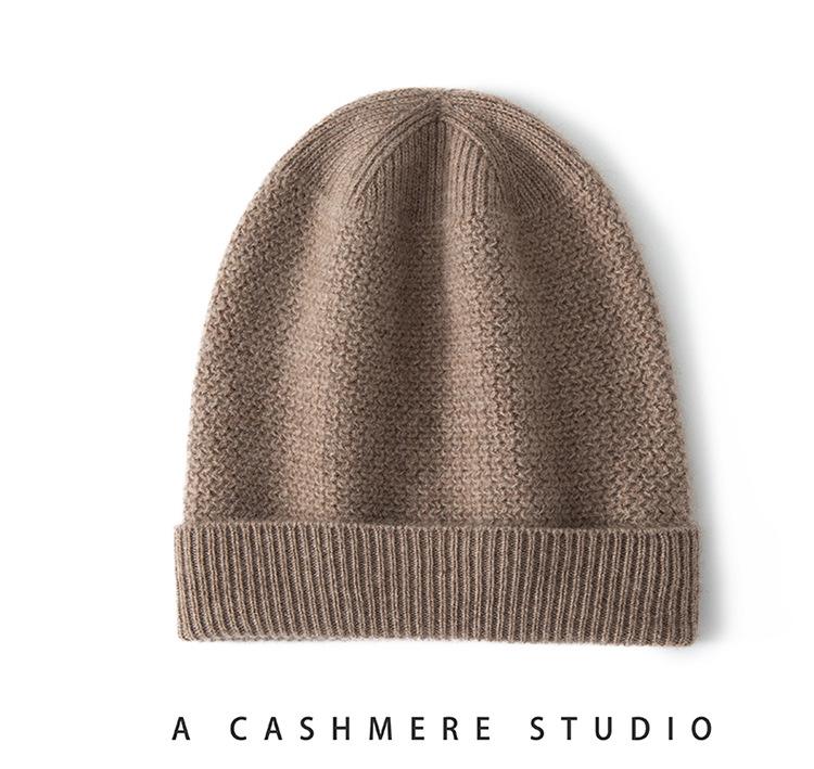 

Men s Pure Cashmere Ear Protection Beanie - Thick, Warm, Autumn/Winter Knit Hat Adjustable