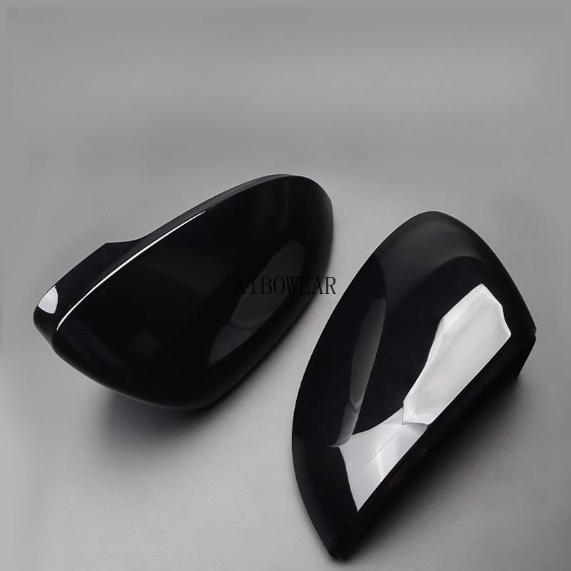 2pc Glossy Pearl Black Side Mirror Cover for VW Golf GTI MK8 VIII 8 R GTD GTE E-Golf cap 2024 replace auto