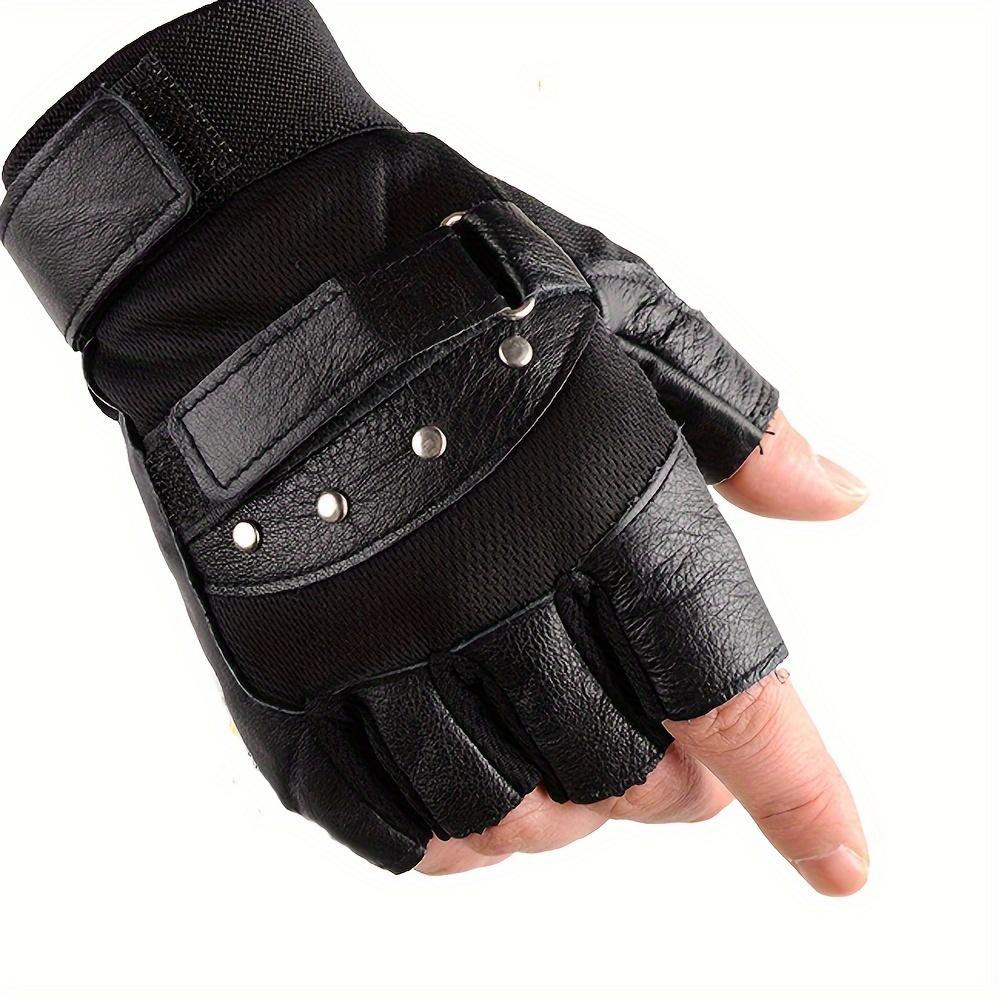 Authentic Leather Half-Finger Gloves for Both Men And Women Ideal for Weightlifting And Fitness - Breathable And Non-Slip