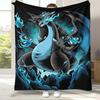 Charizard Charmander Pokemon Flannel Blanket,Ultra Soft Warm Plush Throw for Home Bedroom Bed Sofa Cover Office Camping Picnic