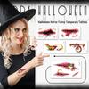 Waterproof Halloween Temporary Tattoos: Bloody Wound Scar Horror Stickers