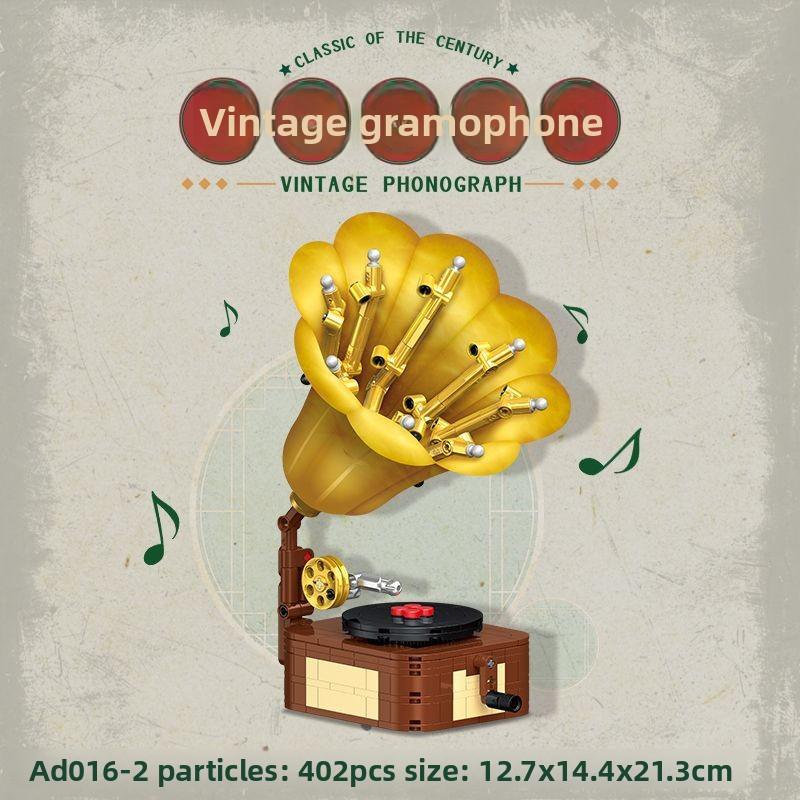 Vintage Vintage Camera Roll Nostalgic Vintage Camera Ornament Decorative Phonograph Tv Model Building Block Toy