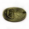 Higanbana Ethnic Style Oval Denim Belt Buckle - Unique Alloy Smooth Design